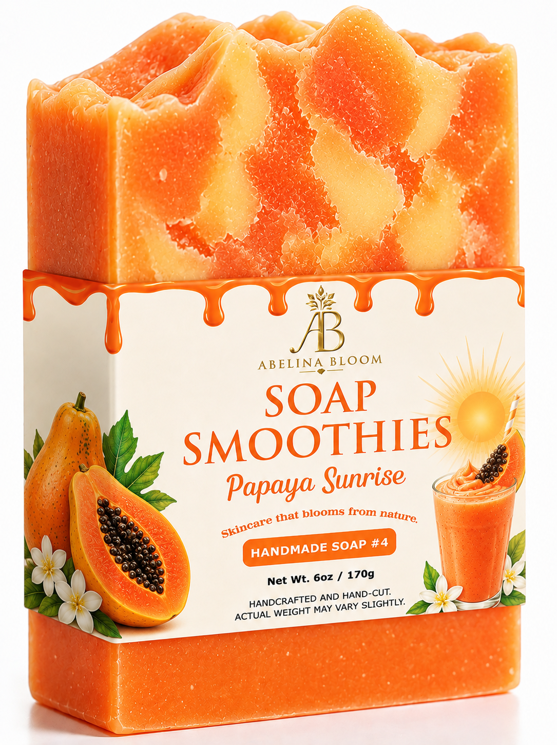 Papaya Sunrise Soap Smoothie™ No. 4 | Goat Milk Handmade Soap